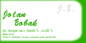 jolan bobak business card